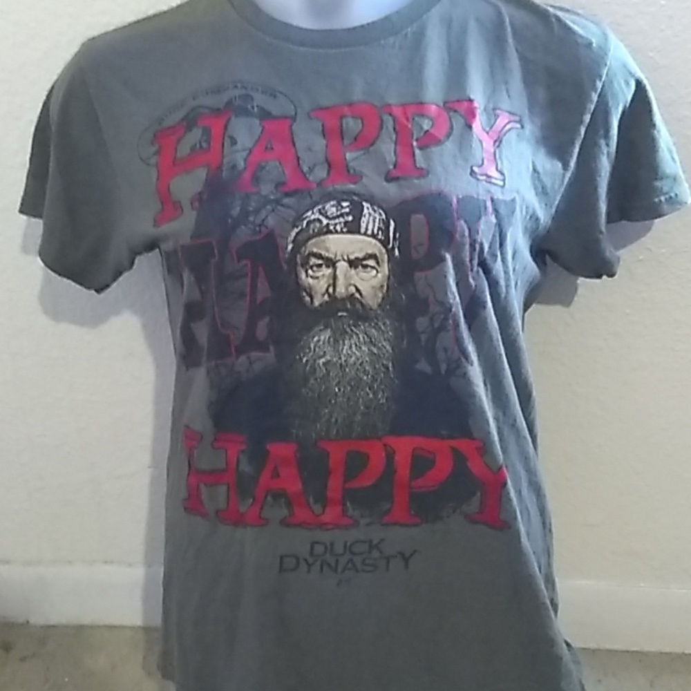 Green Duck Dynasty Happy Tee size M (Item#A0011)